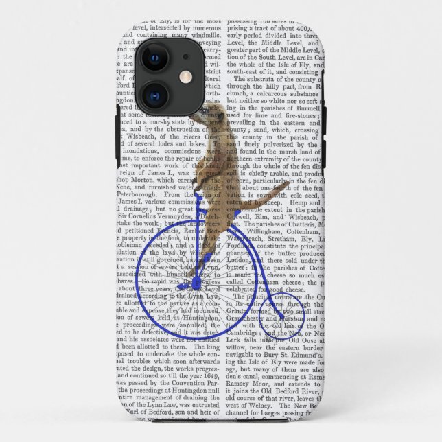 Meerkat On Blue Penny Farthing Case-Mate iPhone Case (Back)