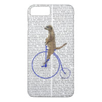 Meerkat On Blue Penny Farthing