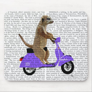 Meerkat on Lilac Moped Mouse Pad