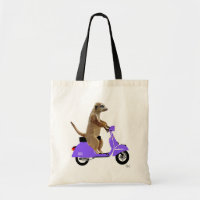 Meerkat on Lilac Moped