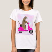Meerkat on Pink Moped 2