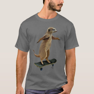 Meerkat On Skateboard 2 T-Shirt