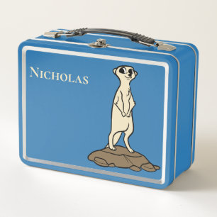 Meerkat Personalised Metal Lunch Box