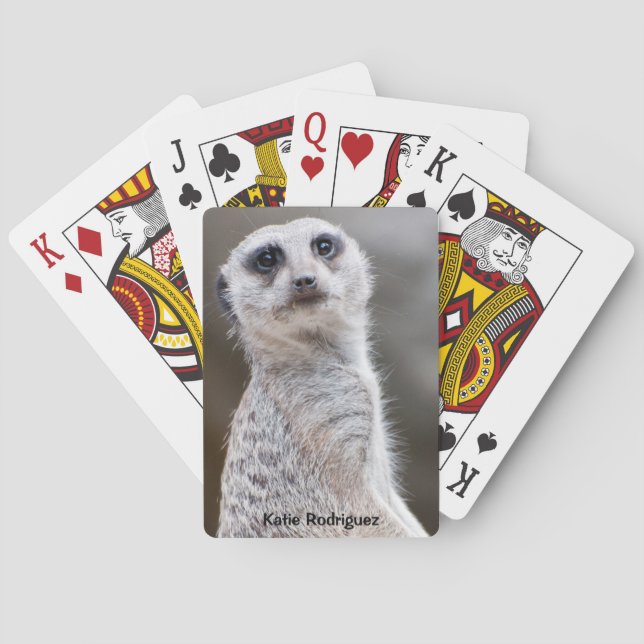 Meerkat Personalised Playing Cards (Back)