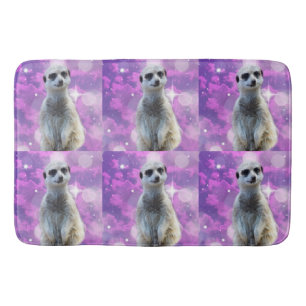 Meerkat Pink Purple Sparkle, Bath Mat