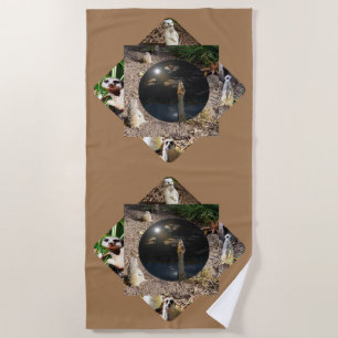 Meerkat Polygon, Beach Towel