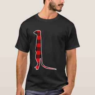 Meerkat Red Buffalo Plaid Mierkat Matching Pj Fami T-Shirt