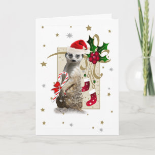 Meerkat Santa CARD