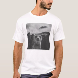 Meerkat Selfie In A Mountain Landscape Surrealist T-Shirt