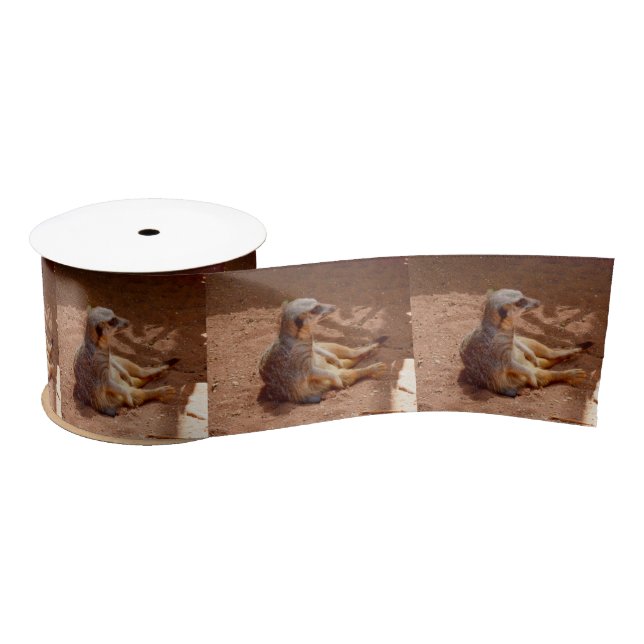 Meerkat Sitting Photography, Satin Ribbon (Spool)