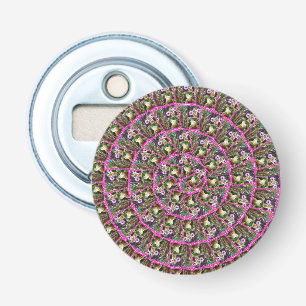Meerkat Spiral Abstract Pattern, Bottle Opener