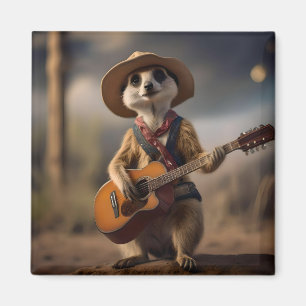 Meerkat Strumming A Country Lullaby,  Magnet