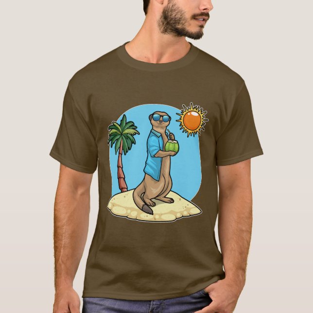 Meerkat Summer Coconut T-Shirt (Front)