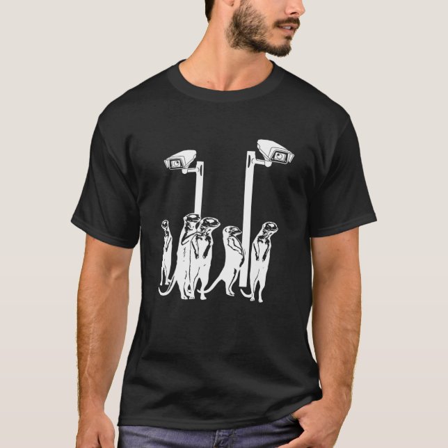 Meerkat Surikate Animal Camera T-Shirt (Front)