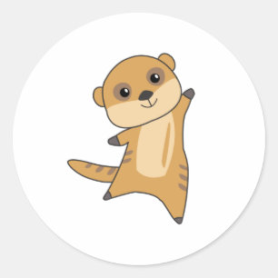 Meerkat Sweet Animals For Children Classic Round Sticker