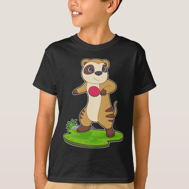 Meerkat Table tennis Table tennis racket T-Shirt (Front)