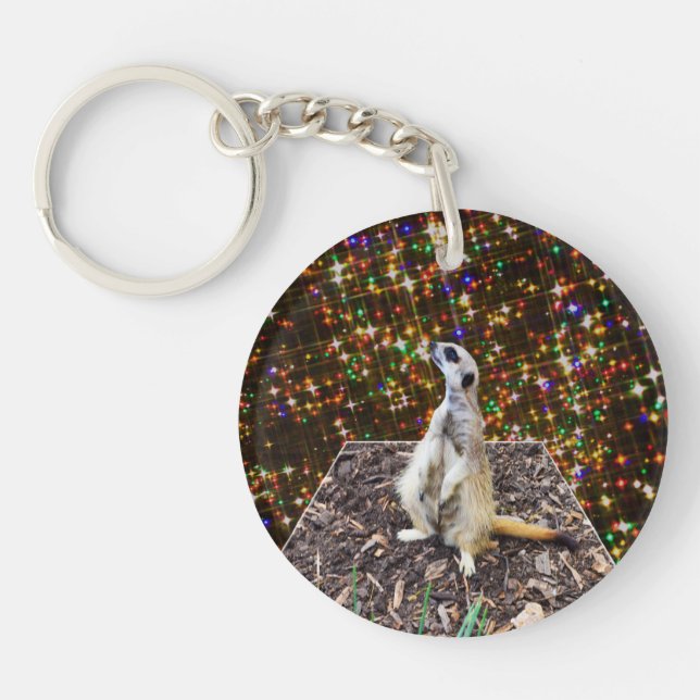 Meerkat Twinkle Stars, Key Ring (Front)