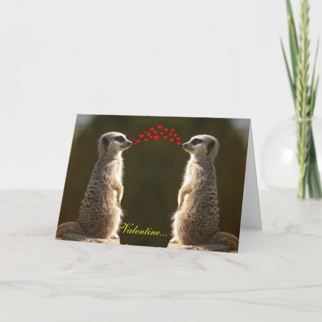 Meerkat Valentine Card 003 (Front)