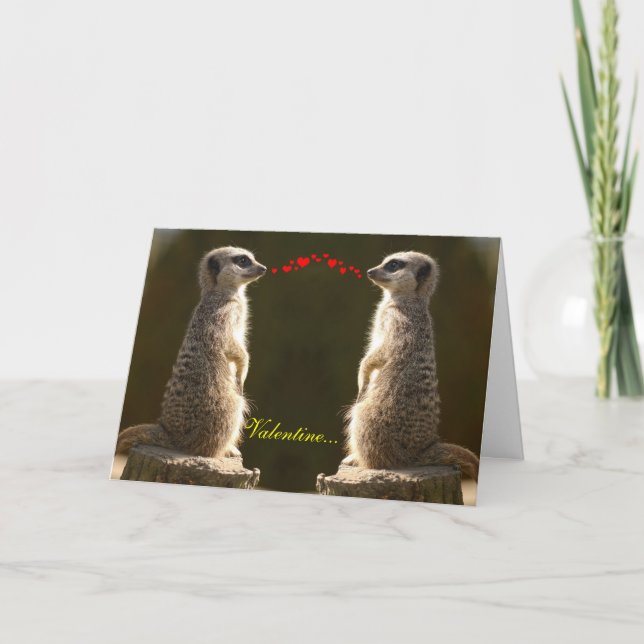 Meerkat Valentine Card 004 (Front)