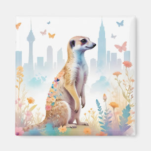 Meerkat Vintage Animal Nature Environment Decor  Magnet