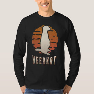 Meerkat Vintage Retro Classic Animal Sunset T-Shirt