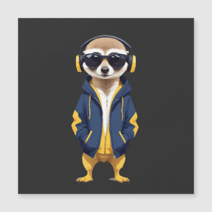 Meerkat Wearing Hoodie Funny Cool Animal Character