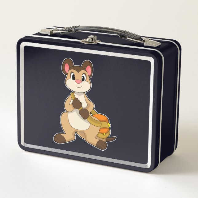 Meerkat with Bag Metal Lunch Box (Front)