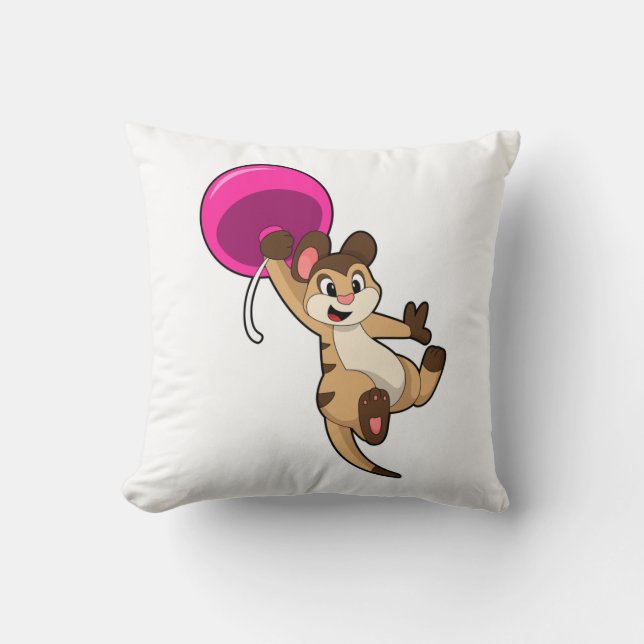 Meerkat with Balloon Cushion (Front)
