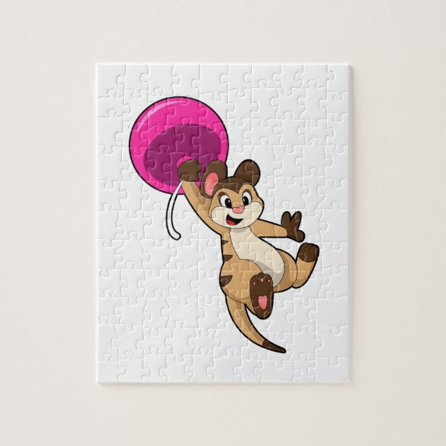 Meerkat with Balloon Jigsaw Puzzle (Vertical)