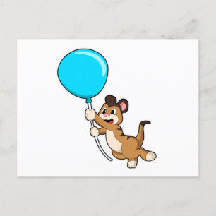 Meerkat with Balloon Postcard