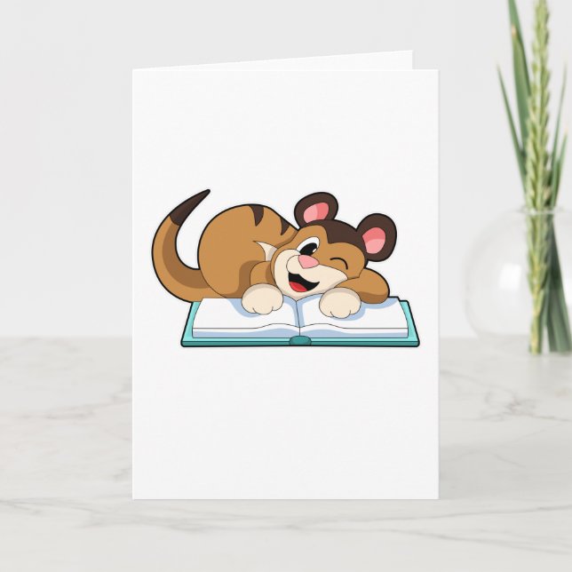 Meerkat with Book Card (Front)