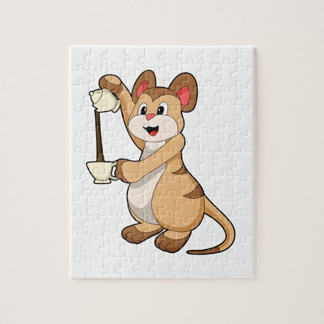 Meerkat with Coffee pot & Coffee.PNG Jigsaw Puzzle (Vertical)