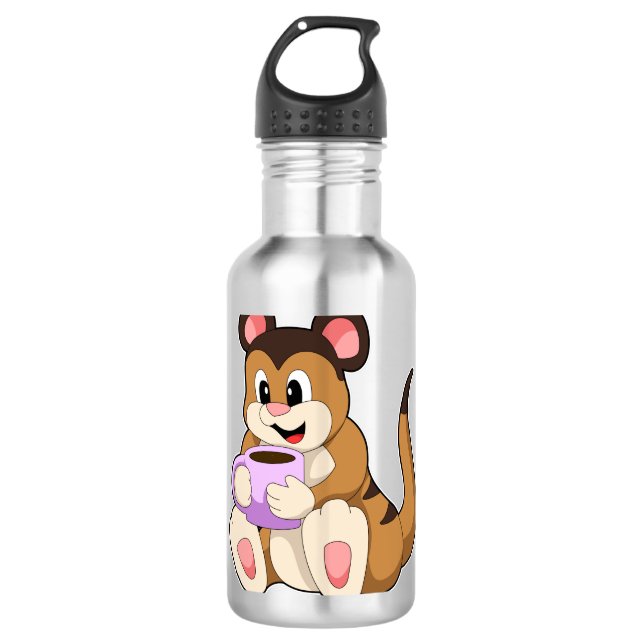 Meerkat with Cup of Coffee 710 Ml Water Bottle (Front)