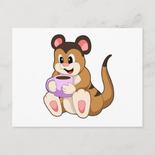 Meerkat with Cup of Coffee Postcard