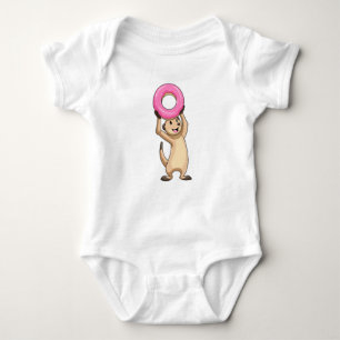 Meerkat with Donut Baby Bodysuit