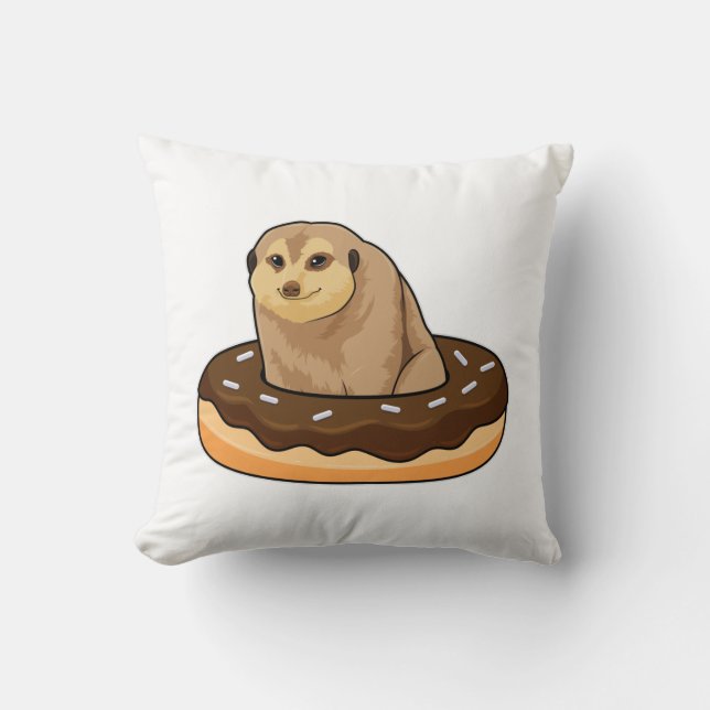 Meerkat with Donut Cushion (Front)