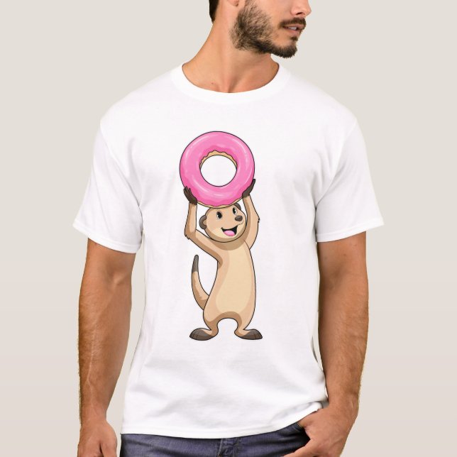 Meerkat with Donut T-Shirt (Front)