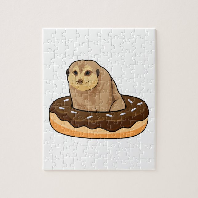 Meerkat with Doughnut Jigsaw Puzzle (Vertical)