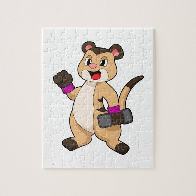 Meerkat with Dumbbell Jigsaw Puzzle (Vertical)