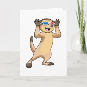 Meerkat with Glasses Card