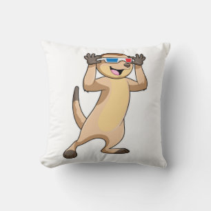 Meerkat with Glasses Cushion