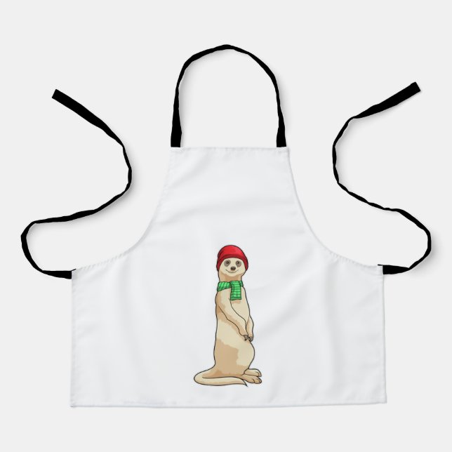 Meerkat with Hat and Scarf Apron (Front)