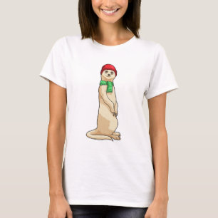 Meerkat with Hat and Scarf T-Shirt