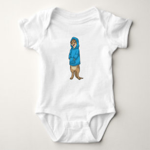 Meerkat with Hoodie Baby Bodysuit