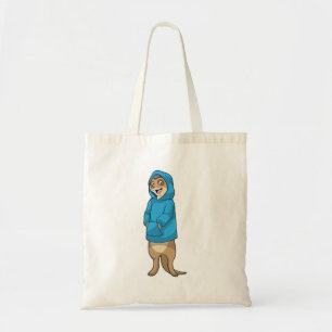 Meerkat with Hoodie Tote Bag