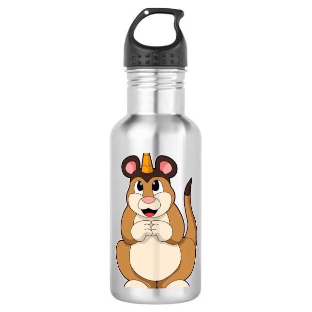 Meerkat with Horn 710 Ml Water Bottle (Front)