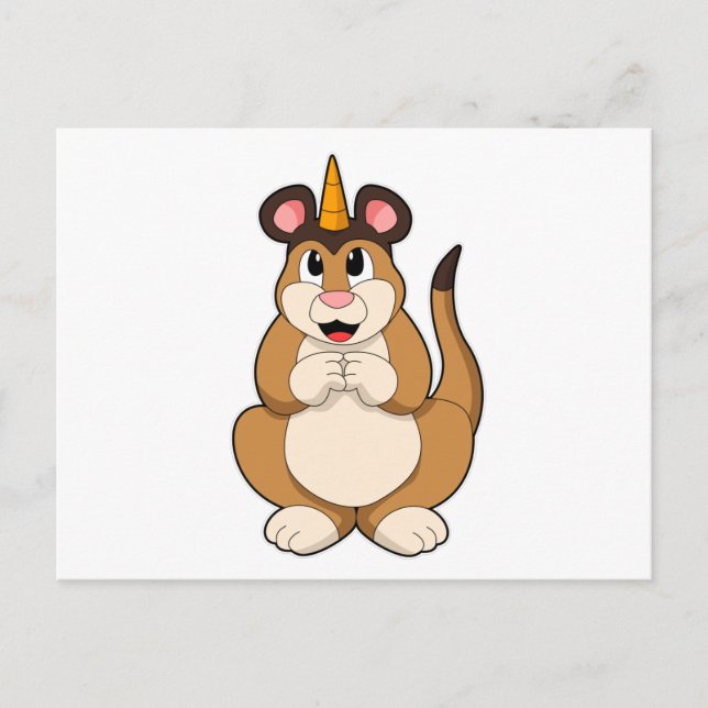 Meerkat with Horn Postcard (Front)