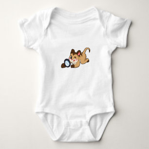 Meerkat with Magnifying glass Baby Bodysuit