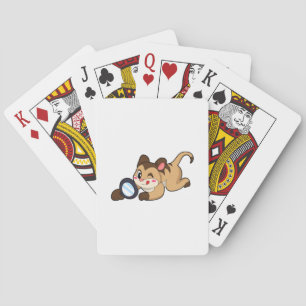 Meerkat with Magnifying glass Playing Cards