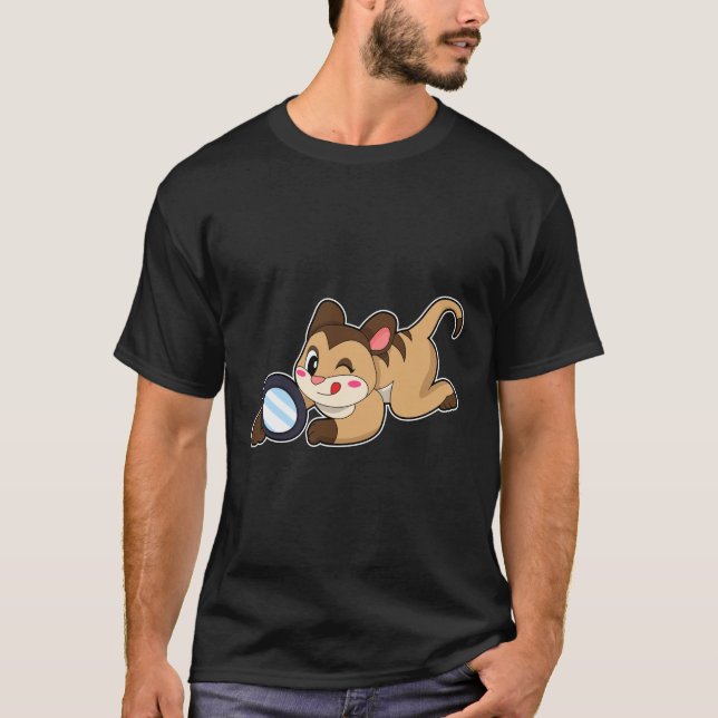 Meerkat with Magnifying glass T-Shirt (Front)